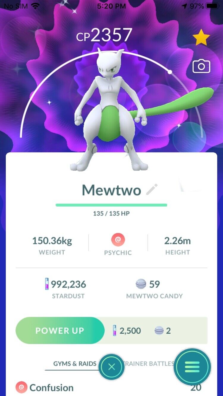 Pokemon Go ✨Shiny✨ Mewtwo