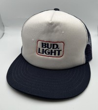 Vtg 80s Trucker Hat Bud Light Made in USA Snapback