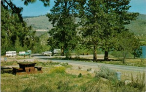 Campsite Osoyoos Lake Provincial Government Campsite Trailer Postcard G13 Ebay