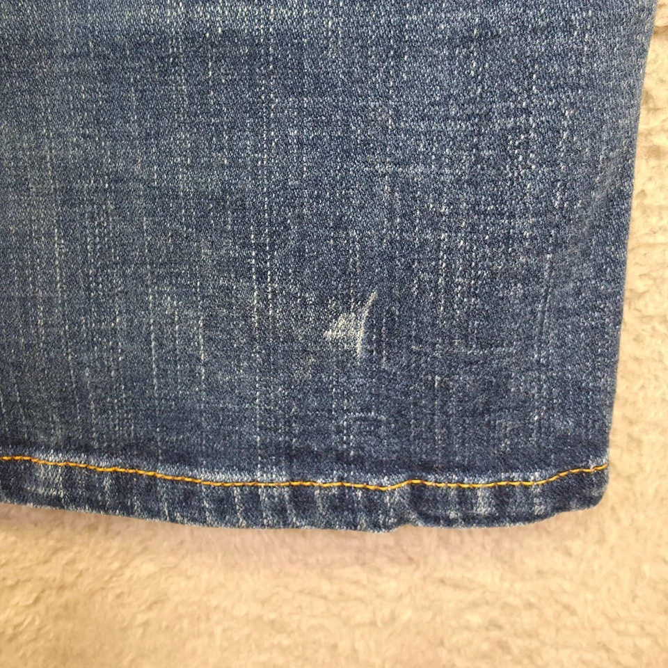 Винтажные женские джинсы US Polo Assn 8 синих со средней посадкой изогнутые средней вареной джинсовой ткани - Изображение 3 из 4