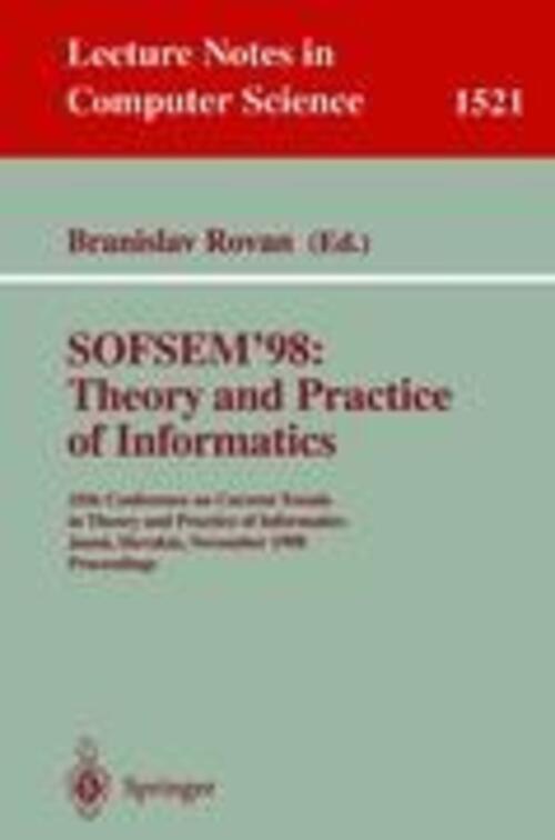 Branislav Rovan | Sofsem '98: Theory And Practice Of Informatics |