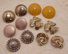 Everyday Wear Modern Clip on Earrings Lot of 6