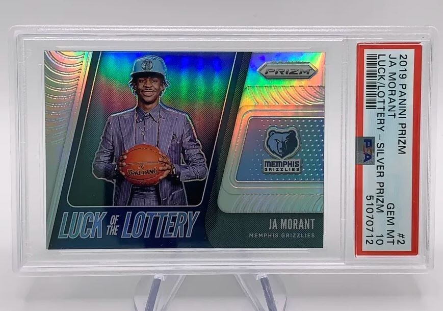 2019 Prizm Ja Morant Rookie Luck Of The Lottery Silver #2 PSA 10 Grizzlies