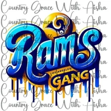 Sublimation Print Transfer Rams Football Ready to Press Paper Ink Heat Transfer