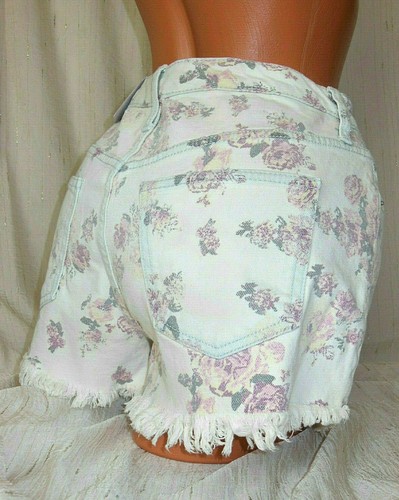 Mossimo Supply Co.High-Rise Short Shorts Floral Rosey Wash Size 10-12 NEW w/Tag - Picture 6 of 7