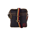 Fendi Dark Blue Denim Canvas Messenger Crossbody Bag with Striped Crossbody