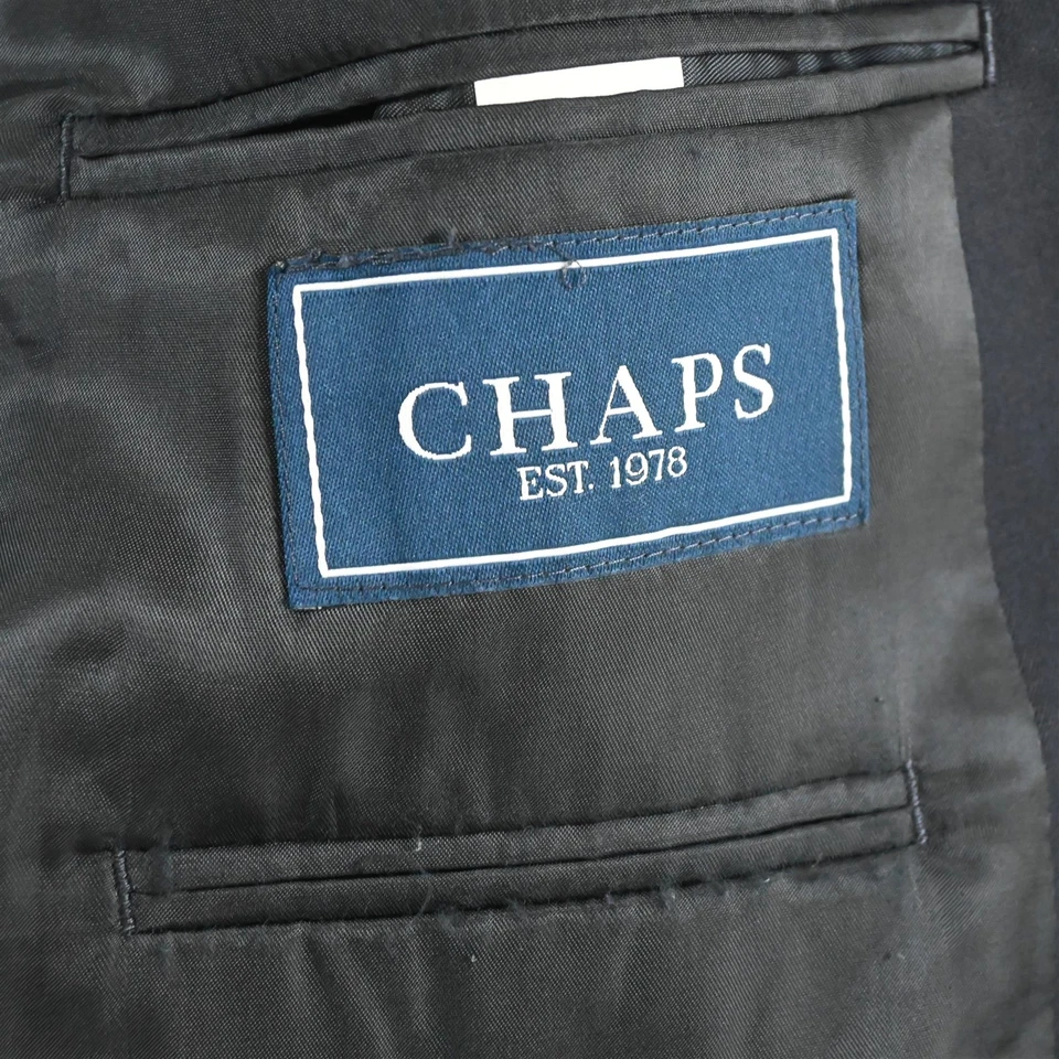 Blazer Abrigo Deportivo Chaps Ralph Lauren 52R Azul Marino Dorado Botón 100% Lana Para Hombre Foto 4 de 4