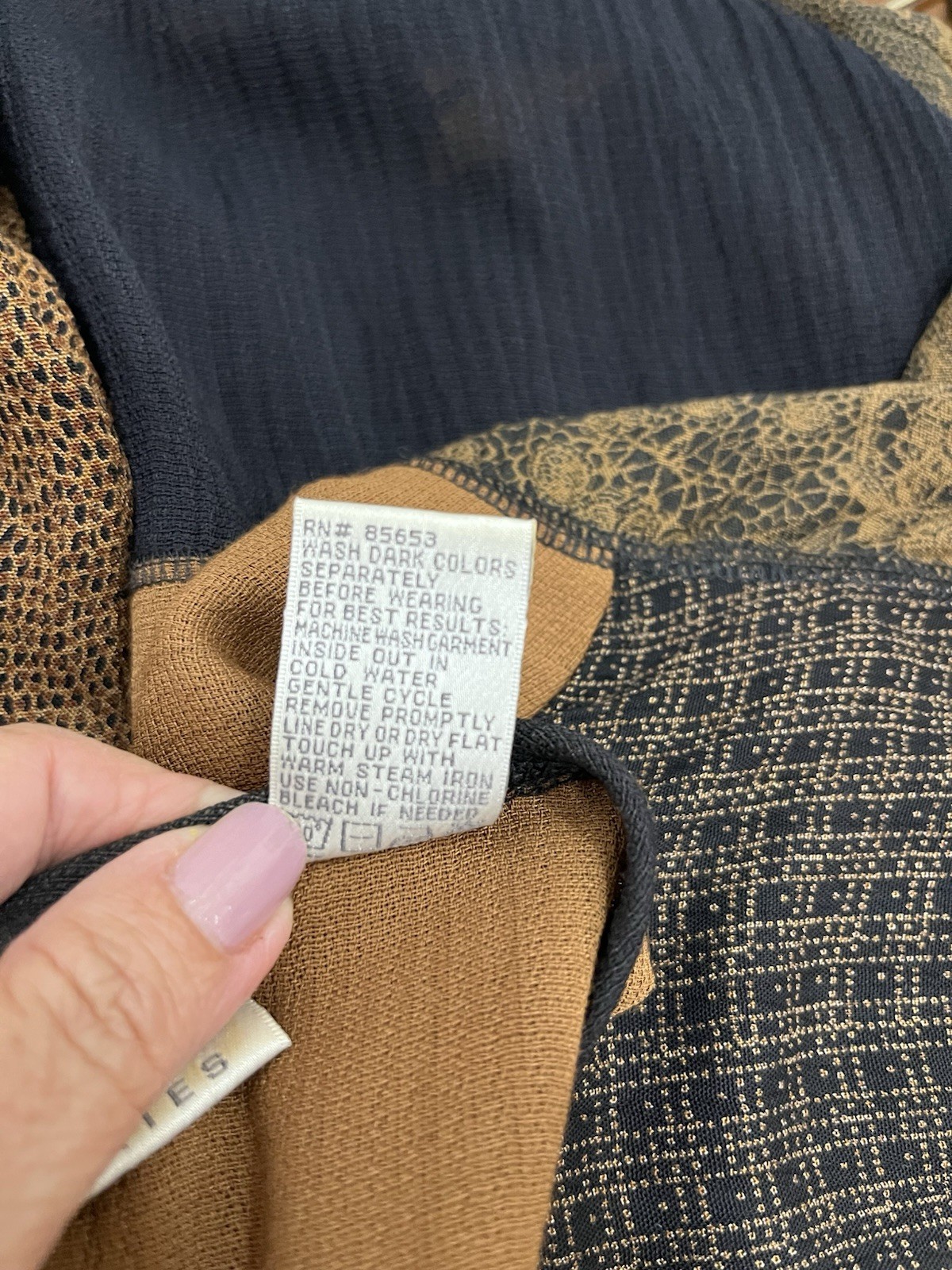 Koret Petites XL Patchwork Jacket Brown Black Flo… - image 15