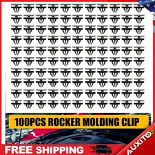 100pcs For 9mm Into Gray Hole Rocker Moulding Panel Clip Exterior Trim Fastener