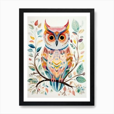 Vogel Gemälde Collage östliches Geröll gerahmt Wandbild Poster Leinwanddruck Bild