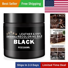 Leather Recoloring Balm, Black Leather Repair Kit for Furniture, Leather Dye,...