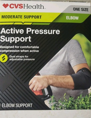 #ad CVS Health Elbow MODERATE Support ONE SIZE Active Pressure Support 1 Ct. $13.50