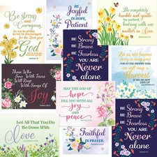 Christian Greeting Cards Floral 24 Pack Religious Cards with Bible Verse Bulk..