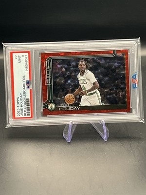2025-26 Topps Jrue Holiday #7 Red Crackleboard Foil 5/5 PSA 9 POP 1 None Higher