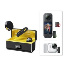 Wireless Microphone Mic for Insta360 X5/GO Ultra Action Camera Mic Audio USB