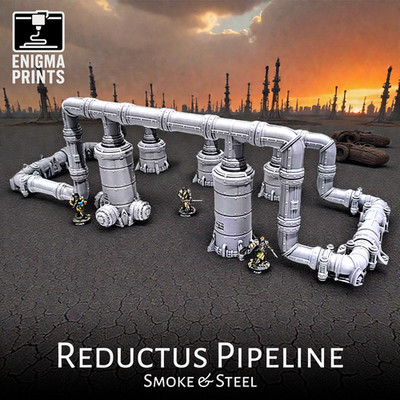 Reductus Pipeline - 28mm 3D Printed Modular Gothic Tabletop Wargaming Terrain