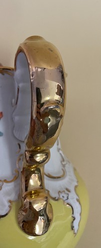 Antiguo juego de moca café dorado amarillo forma B Meissen flores dispersas - Imagen 22 de 24