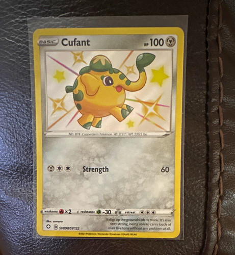 Pokémon TCG Cufant SV090/SV122 Shining Fates Shiny Vault Holo 100 HP