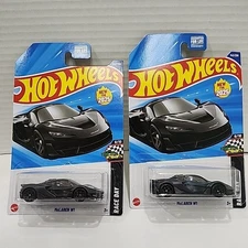 2025 Hot Wheels Race Day  Black McLaren W1 142/250 1:64 6/10 Set Of 2