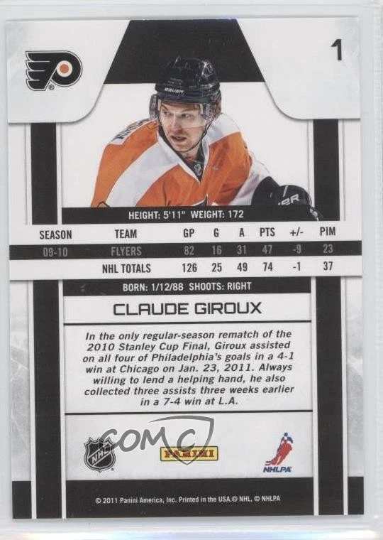 2010-11 Zenith Claude Giroux #1 - Image 2 of 2