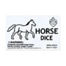 Koplow Animal Dice d6 16mm Horse Dice - White w/Brown (5) NM