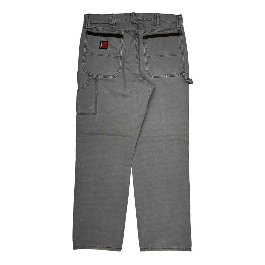 Wrangler Carpenter Pants - 34W 32L Gray Cotton