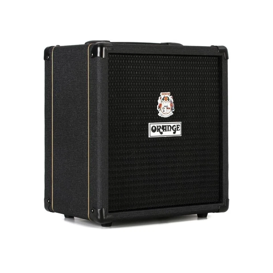 Paquete combinado de amplificador de guitarra Orange Crush Bass 25 negro con Pig Hog negro tejido inst... Foto 3 de 4