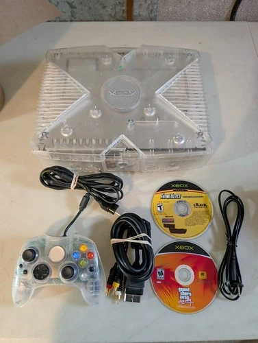 Microsoft Xbox Crystal Limited Edition  Translucent Console + 1 CONTROLLER