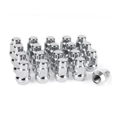 Richeer 20pcs 1.4 inch Chrome 1/2-20 Closed End Bulge Length: 1.4 inch Silver