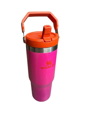 #ad #ad STANLEY 30 oz IceFlow 2.0 Flip Straw Tumbler Orange Hot Pink Some Discoloration $15.19
