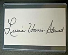 Lusia Harris Stewart Autograph on Index Card Vintage Basketball Hall of Fame