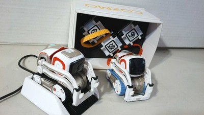 Anki Cozmo 2 Robots 4 Cubes Bands & Charger Learning Toy Discontinued 2017 Works