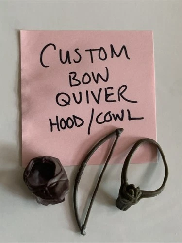 COMPLETE CUSTOM WAROK BOW QUIVER COWL SET FOR Star Wars 1985  Ewok Action Figure