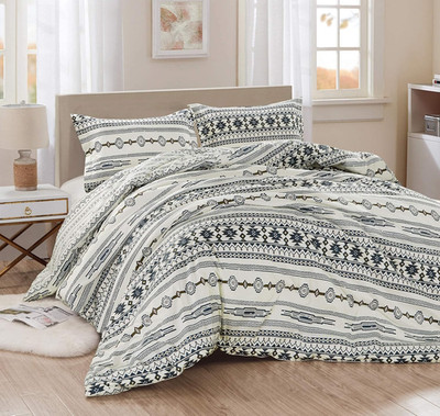 Chezmoi Collection Colby 3-Piece Southwestern Tribal Lodge Comforter Set, Queen
