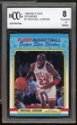 1988-89 Fleer Stickers #7 Michael Jordan Card BGS BCCG 8 Excellent+