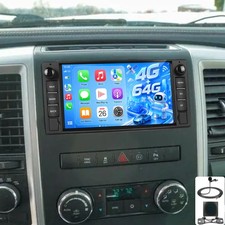 4 64GB Carplay For Dodge RAM 1500 2500 2009-2012 Android 15 Car Radio Stereo Cam