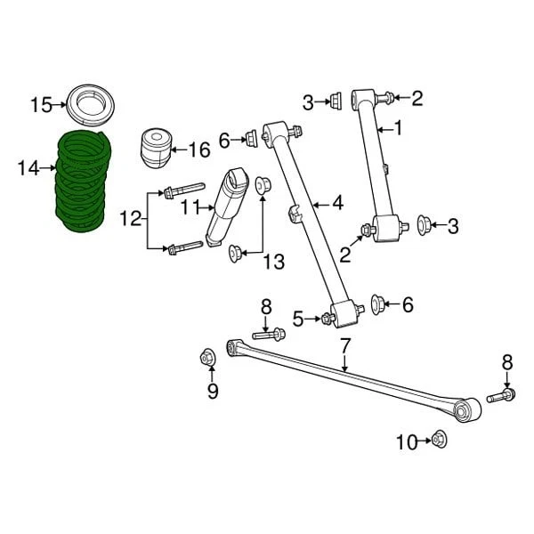 For Ram 1500 2011-2012 Mopar 68042803AB Rear Coil Spring Foto 4 de 4