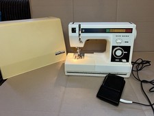 *VINTAGE New Home 1750 Automatic Sewing Machine w/ Case & Foot Pedal – TESTED*