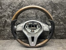 12-16 Mercedes-benz C W204 Slk Cls E New Nappa Leatherwood Steering Wheel