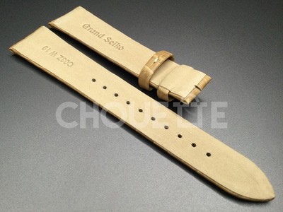 OEM Grand Seiko Banto SBGW281 / 9S64-00Z0 19mm Light Tan Crocodile