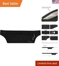 Elegant RFID-Blocking Travel Money Belt - Adjustable Waist Pouch for Security