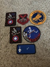 6 Rare USAF Pilot Worn Squadron Patches ~ 13th BS Talon Driver set ~ hook / loop