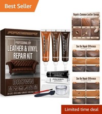 Professional-Quality Brown Leather Repair Kit: Fix Scratches, Cracks, Tears