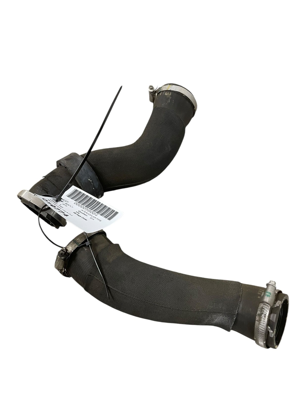2015-2020 BENTLEY BENTAYGA Right Intercooler Inlet & Outlet Hose Pipe Tube Set