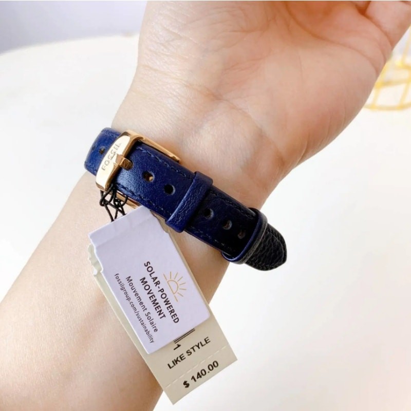 Fossil BQ3775 Vale Solar-Powered Blue Leather Watch NWT Fossil BQ3775 Vale Solar-Powered Blue Leather Watch | eBay main image 3