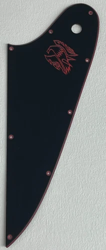 Red Logo For Gibson Firebird Guitar Slinger Parts Guitar Pickguard,3 Ply Black