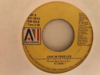 EL   COCO      7''  SINGLE  , DANCING  IN  PARADISE   /  LOVE  IN  YOUR  LIFE  