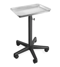 Saloniture Aluminum Salon Instrument Tray, Heavy-Duty Metal Rolling Base 1