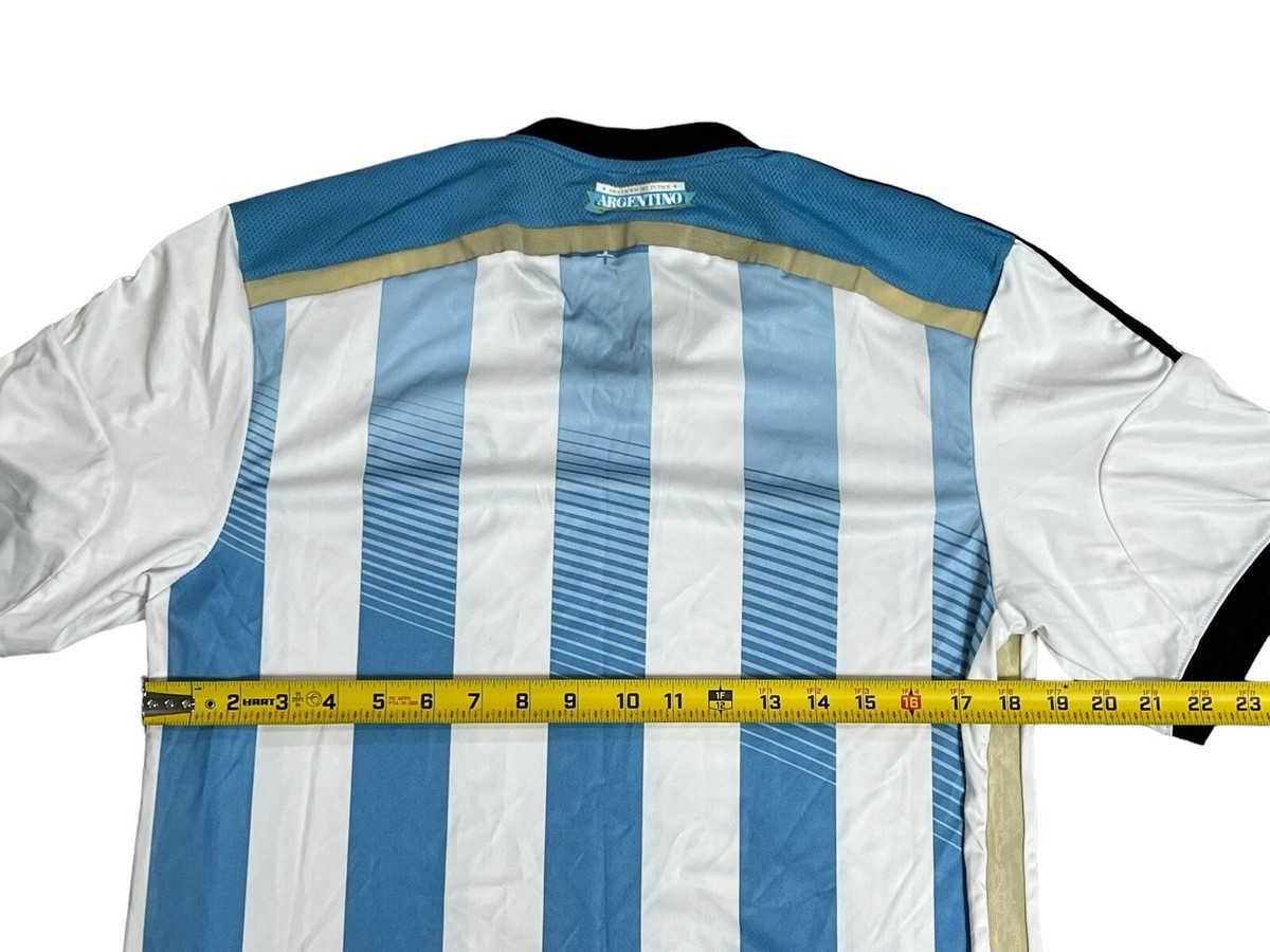 ウェア adidas - 14&#39;s World Cup Argentina Home Game SH adidas Argentina Soccer Jersey 2013-14 World Cup Home Kit M