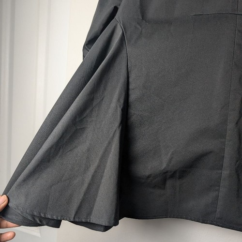 Why Dress Top Wide Bell Sleeve Black V Neck Popover Sz M Office Church Dressy - Picture 7 of 14